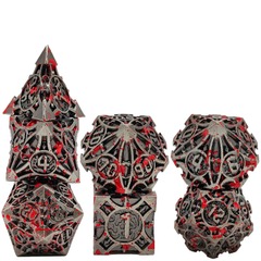 Metal D&D Dice Set  (Bloodstained)